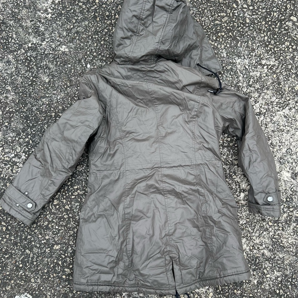 Gray Hooded Parka Jacket - Picture 6 of 8